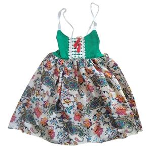 Brass Razoo Green Paisley Dress